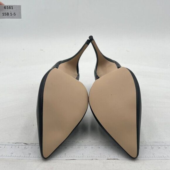 FSJ Women Stylish Pointed Toe D'Orsay Pumps T Strap Stiletto Kitten Mid Heel - Picture 7 of 8